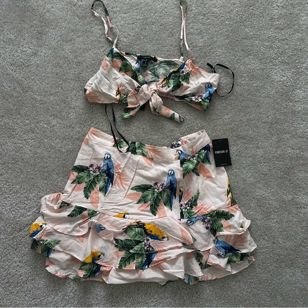Tropical vacation Print Two-Piece Set
